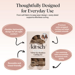 Kitsch Velvet XL coiffage nocturne, utilisation confortable pendant la nuit.