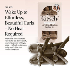 Kitsch Velvet XL rouleau velours, coiffage doux sans chaleur.
