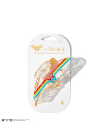 Clip Kitsch Wonder Woman transparent, adapté aux cheveux épais sans tirer.