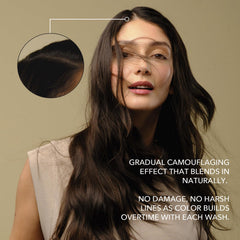KiWABI Shampoing colorant gris, flacon sans sulfates respectueux du cuir chevelu