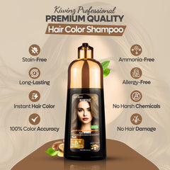Kiwinz Professional shampoo pump dispensing quick application for gray coverage