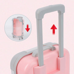 Kiyza étui voyage rose compact, rangement pratique pour cils et outils