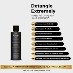 Texture crémeuse de KizaiaCare Detanglant prête à démêler les mèches emmêlées