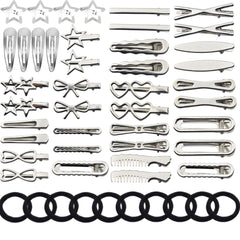 Pinces argentées KJML DIY Etoile pour un look gai et tendance