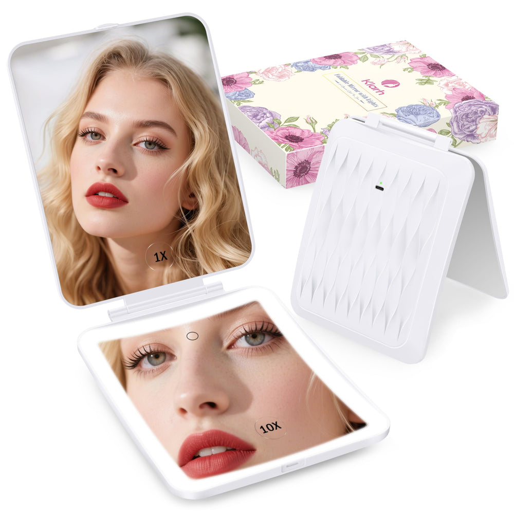 Miroir Klarh double-face 1x et 10x pour un maquillage précis