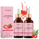KLIFE huile croissance fraise menthe – flacon pour nourrir le cuir chevelu et stimuler la brillance.