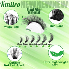 Kmilro fibres douces cils pour port confortable.