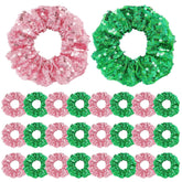 Knitgrip serruches à paillettes rose, chic et pratiques pour cheveux.