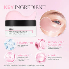 Application relaxante des masques KOEC autour des yeux.