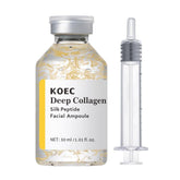KOEC Deep Collagen Silk Peptide serum bottle with silky texture for rapid absorption