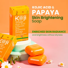 Koji White barres savon exfoliant papaye pour une exfoliation douce
