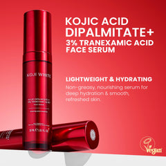 Person applying Koji White serum demonstrates easy daily use for even-toned skin.