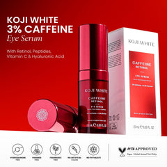 Koji White Sérum Yeux: flacon avec 0,2% rétinol pour lisser la peau délicate.