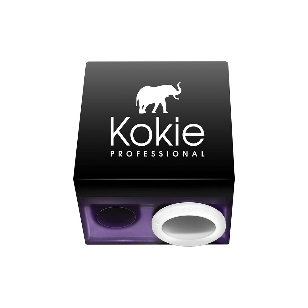 Taille-crayon Kokie pour lèvres avec double lame et pointe nette.