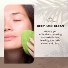 Éponge KOL visage infusée d’aloé pour une peau apaisée