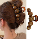 Kolonams pince perle brune – grande pince pour cheveux epais et maintien solide