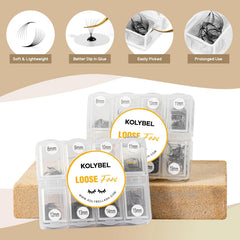 Cils prémontés Kolybel D-curl — courbe stable et tenue durable