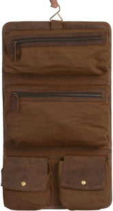 KomalC trousse suspendue en cuir buffle, élégante et durable pour vos voyages.
