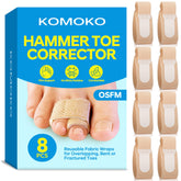 Komoko correcteur d'orteil beige, ensemble de 8 pièces, discret