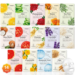 KONEUK 14 masques hydratants pour peau sèche, hydratation rapide.