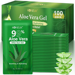 KONEUK gel d'aloe vera 100 paquets, emballage individuel pratique.