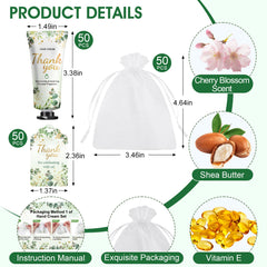 Sachets organza translucides KONEUK, ajout chic pour offrir des crèmes mains.
