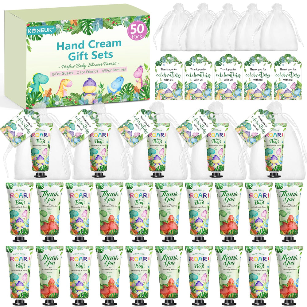 KONEUK crème mains melon avec motif dinosaure, soin doux pour les mains