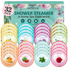 KONEUK ensemble 32 bombes de douche aromathérapie emballage - cadeau spa à offrir