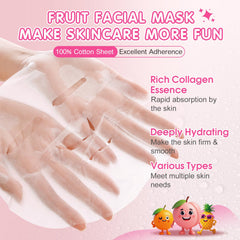Masques fruits avec design cartoon KONEUK apportant une touche ludique à la routine.