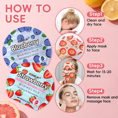 KONEUK masque visage myrtille soin léger pour pores et éclat