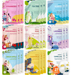 Coffret KONEUK 27 masques visage collagène pour hydratation rapide.