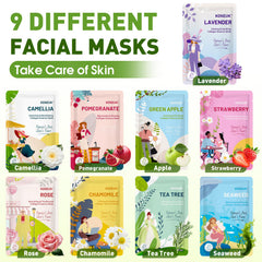 Masque visage KONEUK lavande, effet apaisant et rafraîchissant.