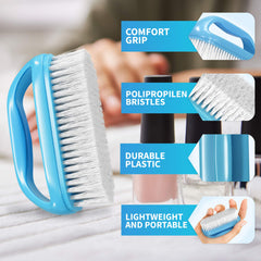 Poignée ergonomique KONEX, brosse adaptée pour les ongles et les doigts.