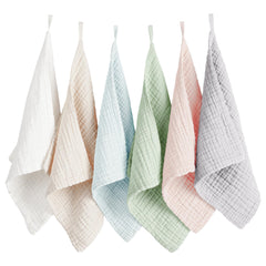 Konssy ensemble 6 serviettes visage, idéale pour un nettoyage doux et quotidien.