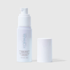 Kopari Antioxidant Face Shield SPF 30, texture légère, fini naturel sans trace blanche.