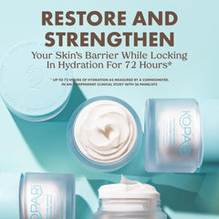 Kopari Crème Ceramides Texture Légère: absorption rapide et sensation agréable.