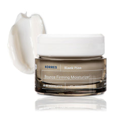 KORRES Pin Noir Bounce Crème Visage, hydratation et rebond visibles.