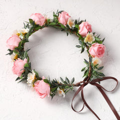 KorViSHOW accessoire-cheveux-roses-fleurs, polyvalent pour fêtes et tenues.