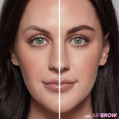 Kosas Air Brow Gel texture mousseuse pour un regard léger et uniforme.