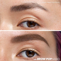 Kosas Brow Pop Nano trace des poils fins pour un aspect naturel.