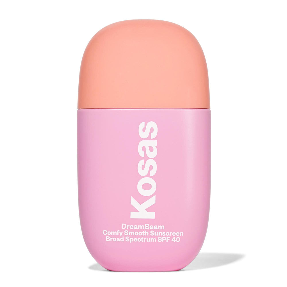Kosas DreamBeam: bouteille sans parfum, protection légère et base maquillage fluide.