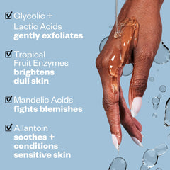 Kosasport enzymes fruits papaye et ananas exfolient en douceur.