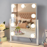 Kotdning miroir-coiffeuse lumineux, vue avant, idéal pour routine maquillage précise.