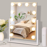 Kotdning miroir vanity lumineux avec 12 ampoules LED pour un maquillage uniforme