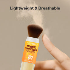 Kototo poudre solaire visage et cuir chevelu, fini invisible et mat