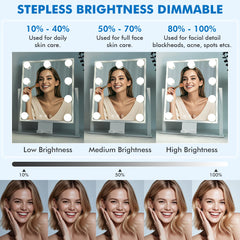 Kottova Miroir loupe 10x détachable pour retouches précises.