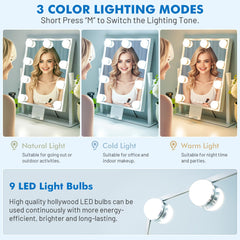 Kottova Miroir panneau tactile pour allumer et régler la luminosité.