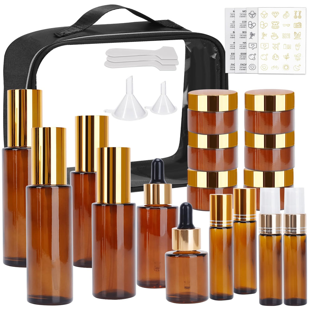 Bouteille huile essentielle Kouwich verre 20 ml, pratique en voyage et réutilisable.