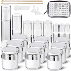 KOUWICH ensemble-bouteilles-voyage pompe-airless pour dosage précis lors du voyage