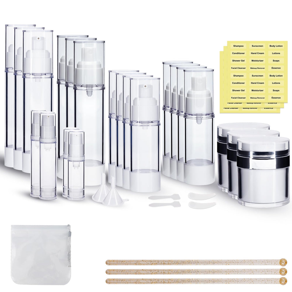 KOUWICH ensemble-pots-airless-34: ensemble compact pour transporter soins sans fuite.